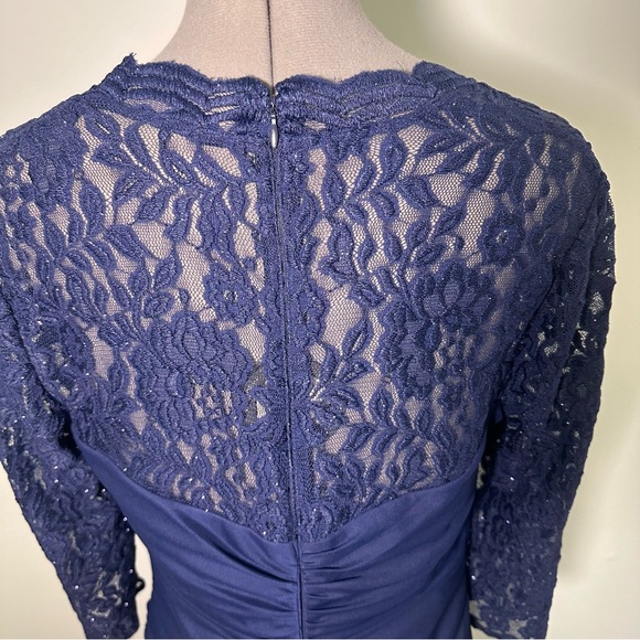 Alex Evenings Gown Navy Women's Sweetheart Dress size 10 - Picture 8 of 14